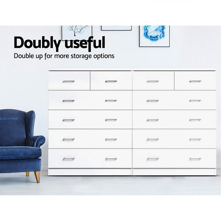 P&F ZennHome 6 Chest of Drawers - Deli White