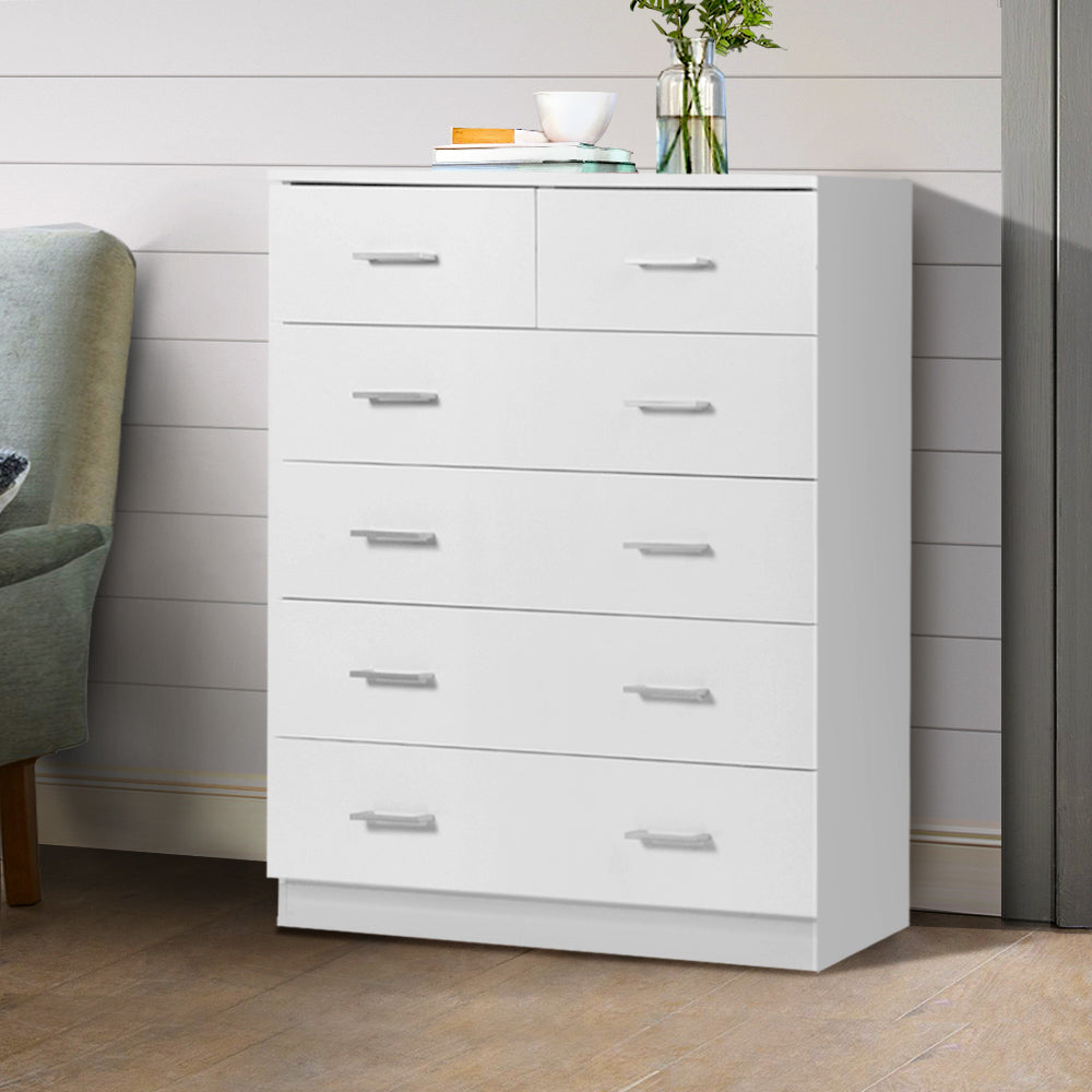 P&F ZennHome 6 Chest of Drawers - Deli White