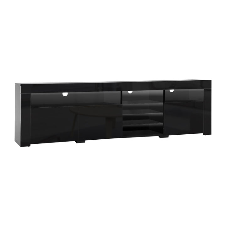 P&F SkyWay Entertainment Unit TV Cabinet LED 180cm Black Bobi