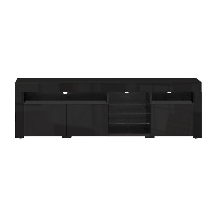 P&F SkyWay Entertainment Unit TV Cabinet LED 180cm Black Bobi