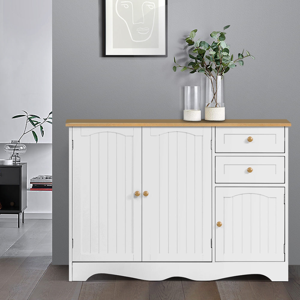 P&F ZennHome Buffet Sideboard 3 Doors - White