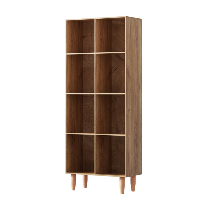 P&F ZennHome Bookshelf Bookcase 4 Tiers LEOR Walnut