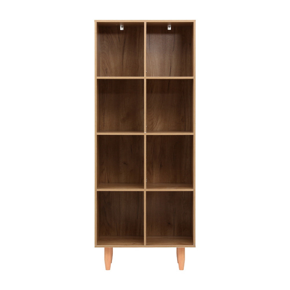 P&F ZennHome Bookshelf Bookcase 4 Tiers LEOR Walnut