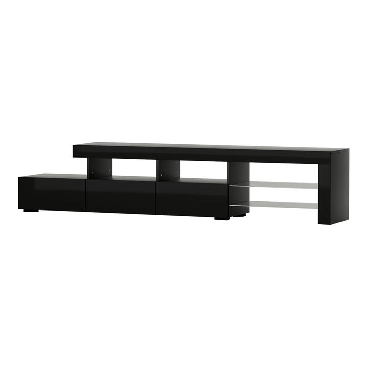 P&F SkyWay Entertainment Unit TV Cabinet LED 215cm Black Caya