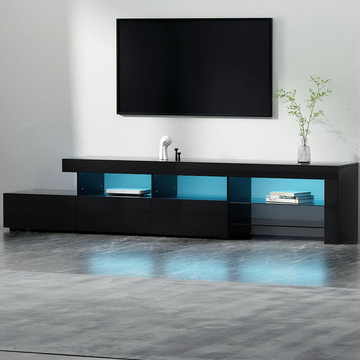 P&F SkyWay Entertainment Unit TV Cabinet LED 215cm Black Caya