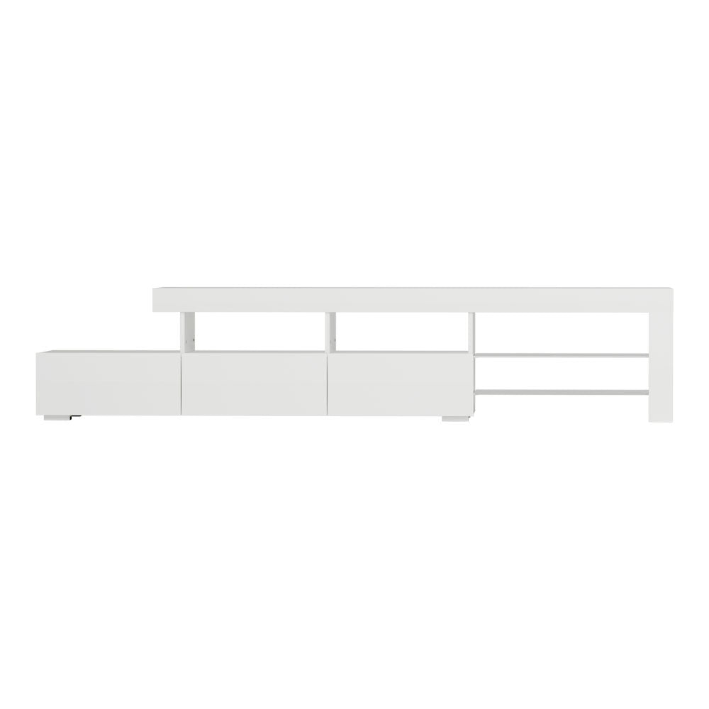 P&F SkyWay Entertainment Unit TV Cabinet LED 215cm White Caya