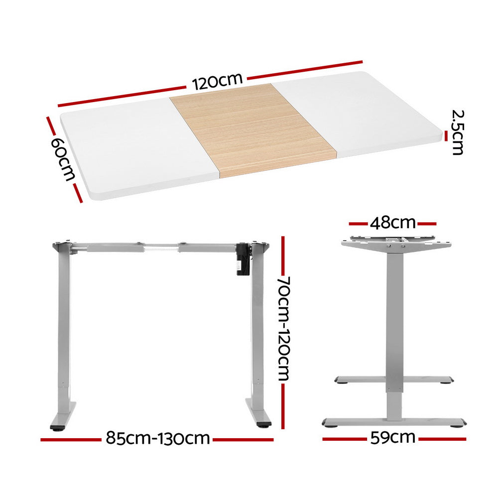 P&F ZennHome Standing Desk Electric Sit Stand Desks 120CM