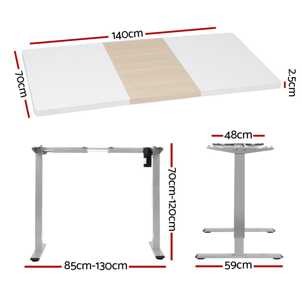 P&F ZennHome Standing Desk Electric Sit Stand Desks 140CM