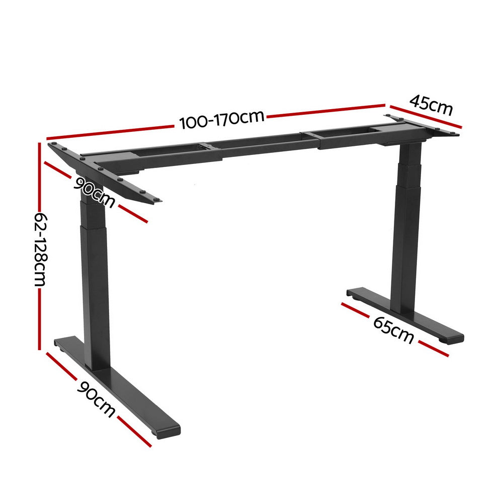 P&F ZennHome Standing Desk Frame Only L-shape Motorised