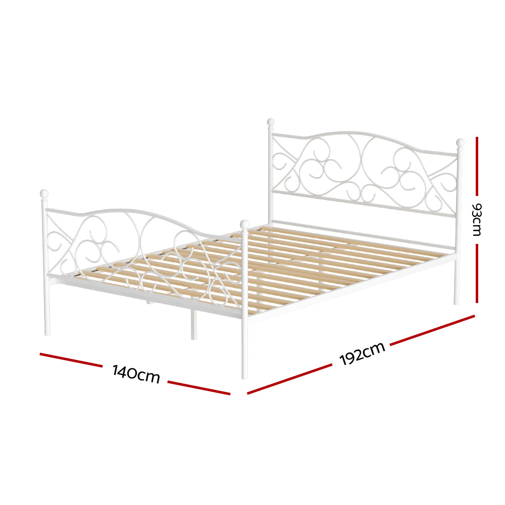 P&F SkyWay Bed Frame Double Size Metal Frame GROA