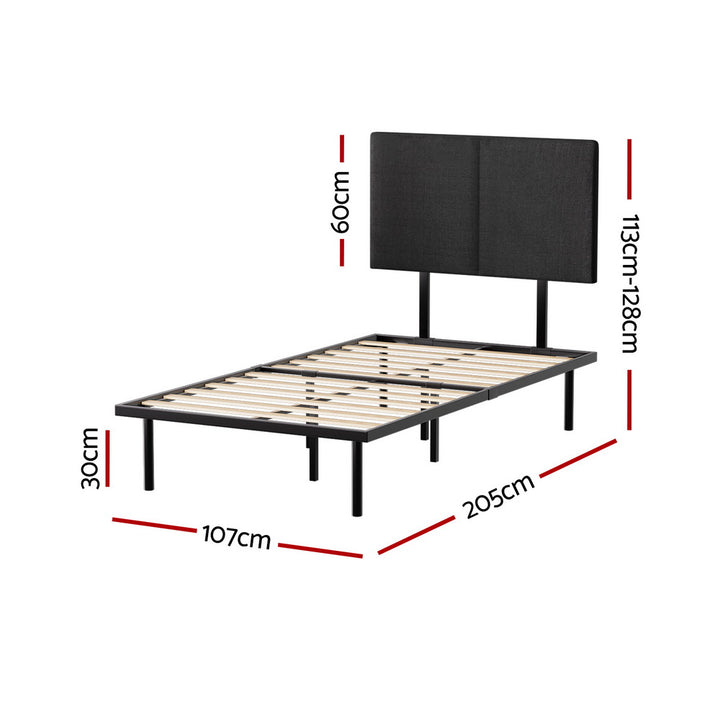 P&F BohoNest Bed Frame King Single Size Metal Frame Noelle