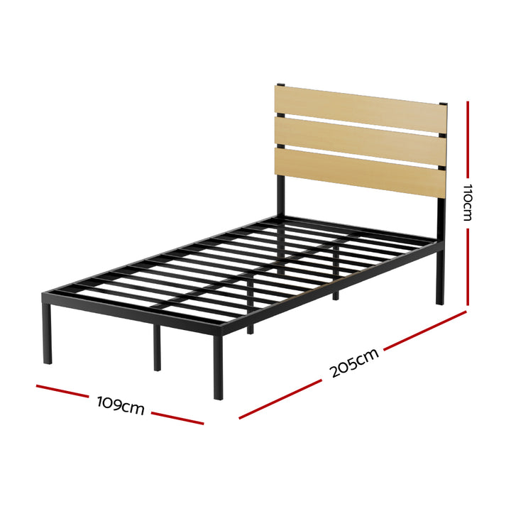 P&F SkyWay Bed Frame King Single Size Metal Base Mattress Platform Foundation PAULA