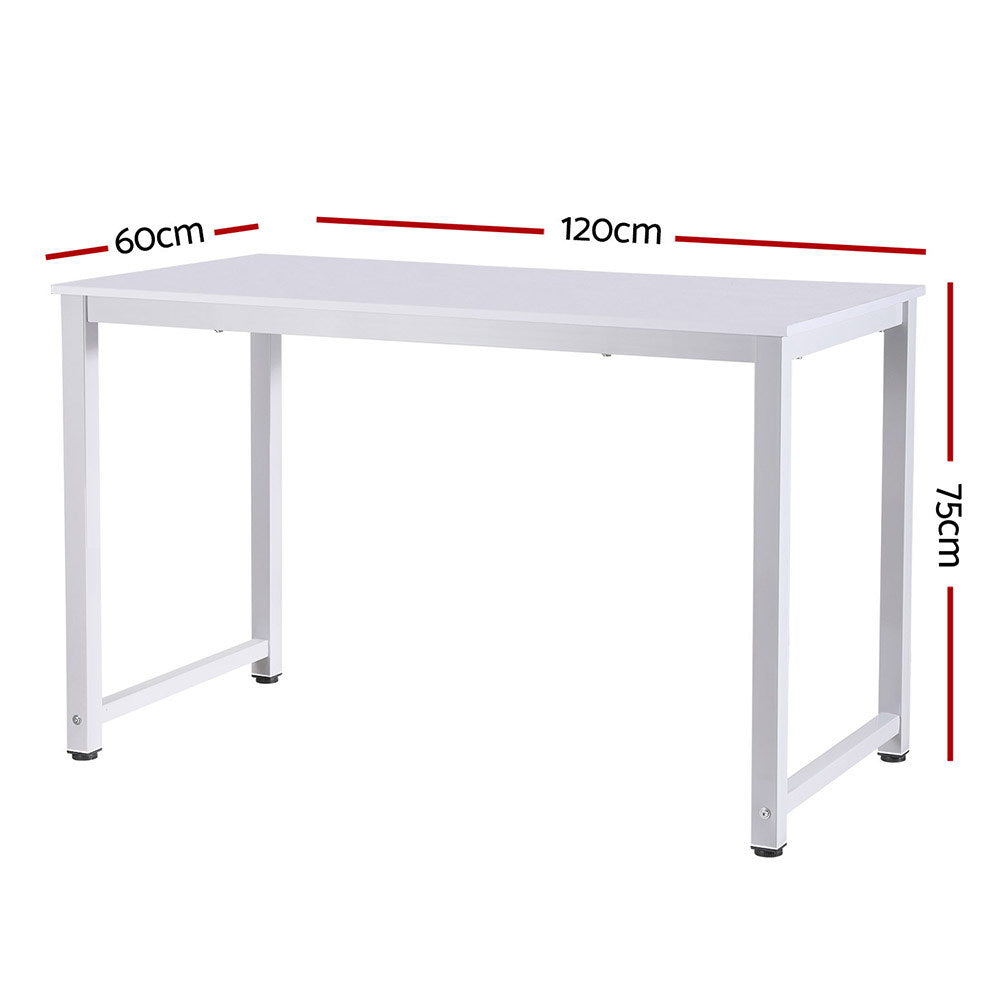 P&F ZennHome Computer Desk Home Office Study Table White 120CM