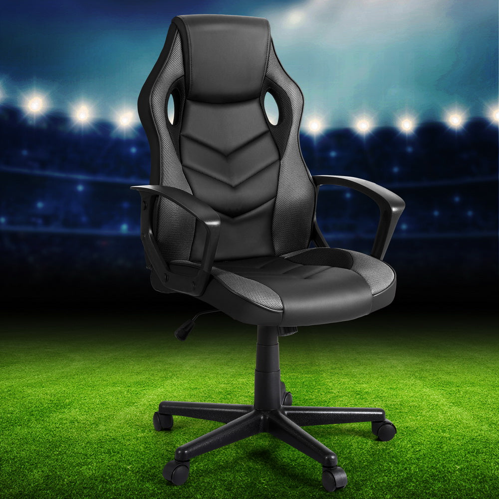 P&F ZennHome Gaming Office Chair Computer Chairs Grey