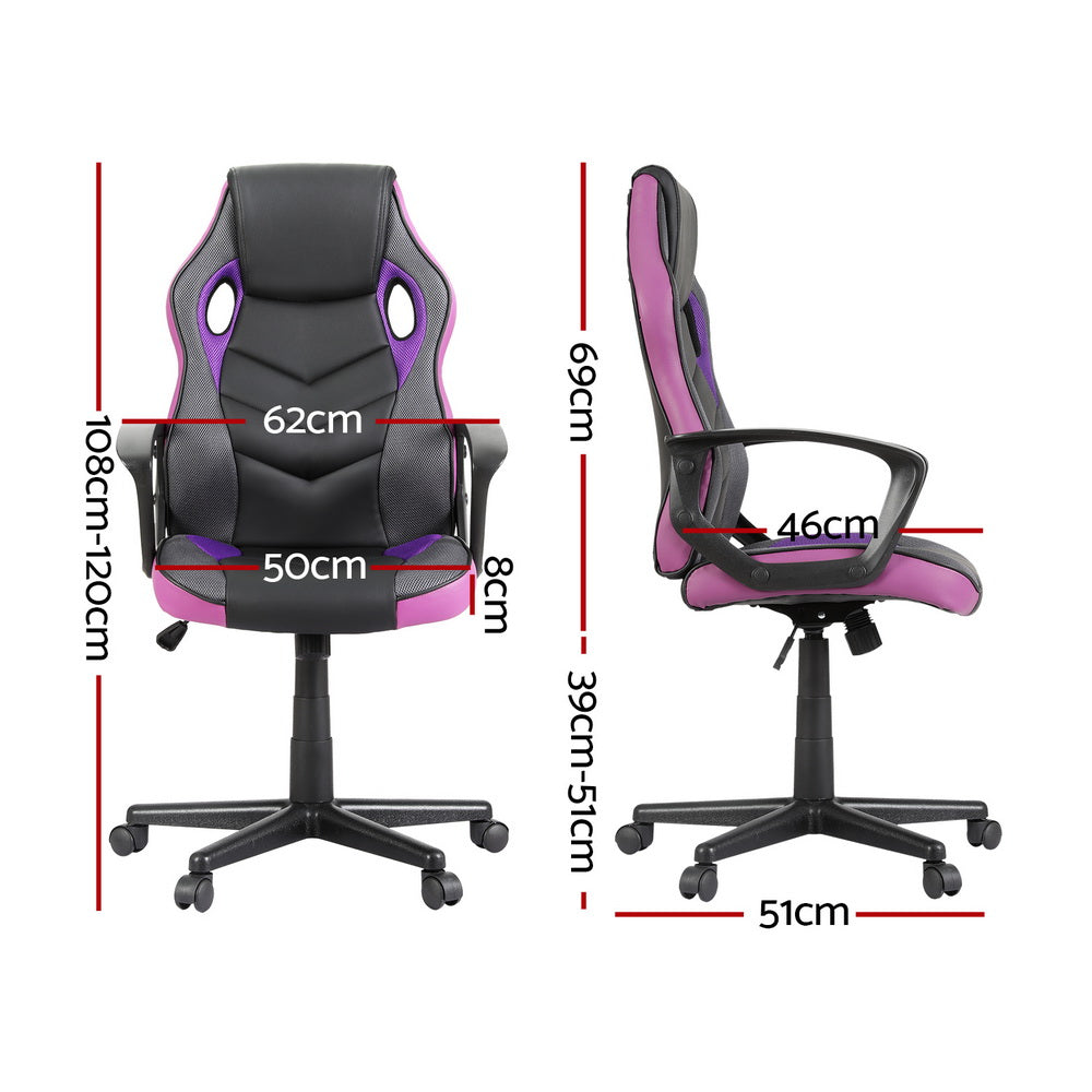 P&F ZennHome Gaming Office Chair Computer Chairs Purple
