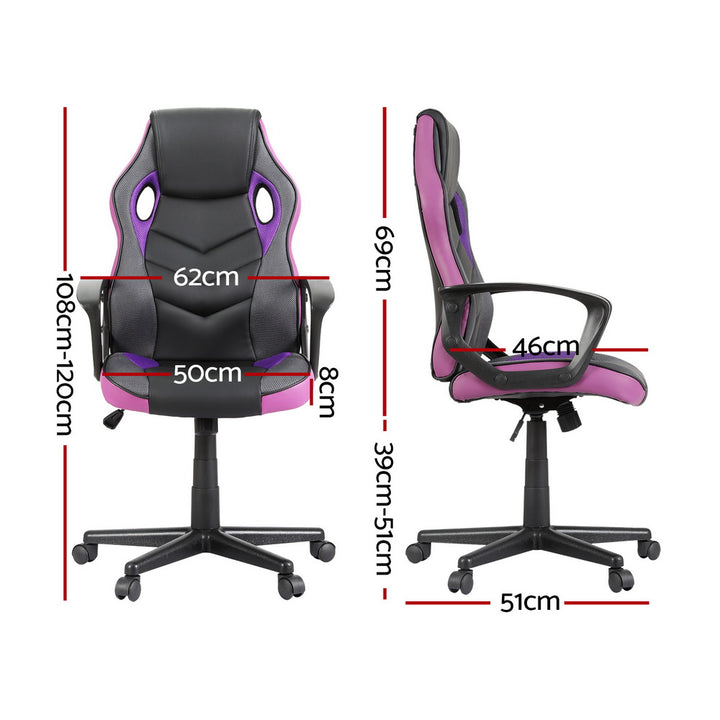 P&F ZennHome Gaming Office Chair Computer Chairs Purple