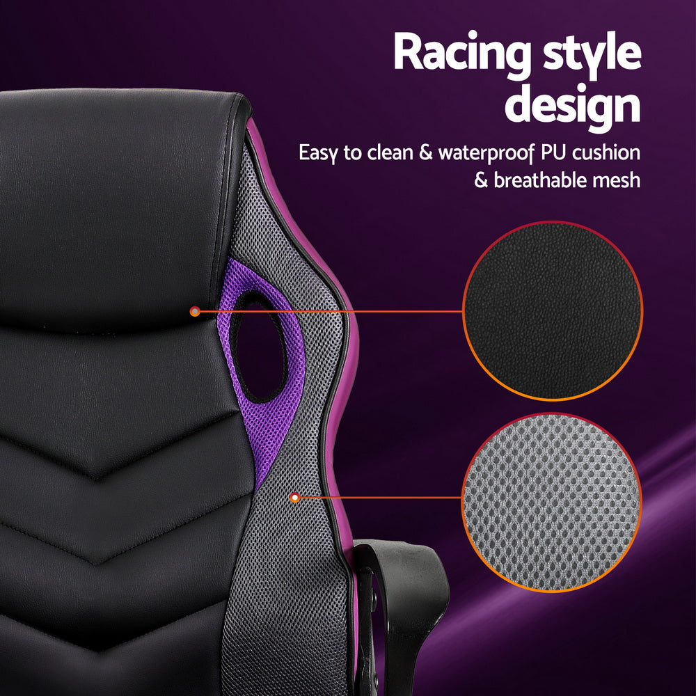 P&F ZennHome Gaming Office Chair Computer Chairs Purple