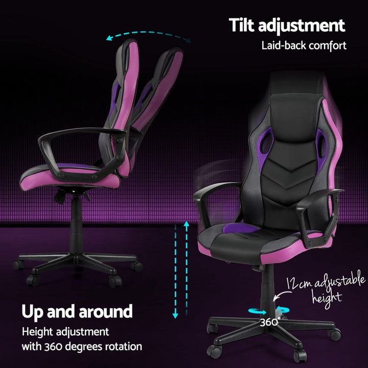 P&F ZennHome Gaming Office Chair Computer Chairs Purple
