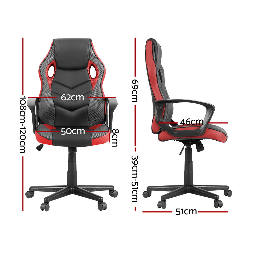 P&F ZennHome Gaming Office Chair Computer Chairs Red