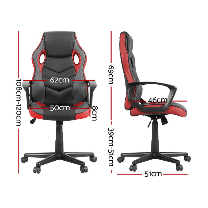 P&F ZennHome Gaming Office Chair Computer Chairs Red