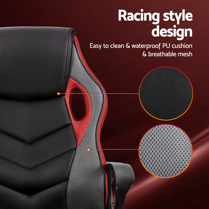 P&F ZennHome Gaming Office Chair Computer Chairs Red
