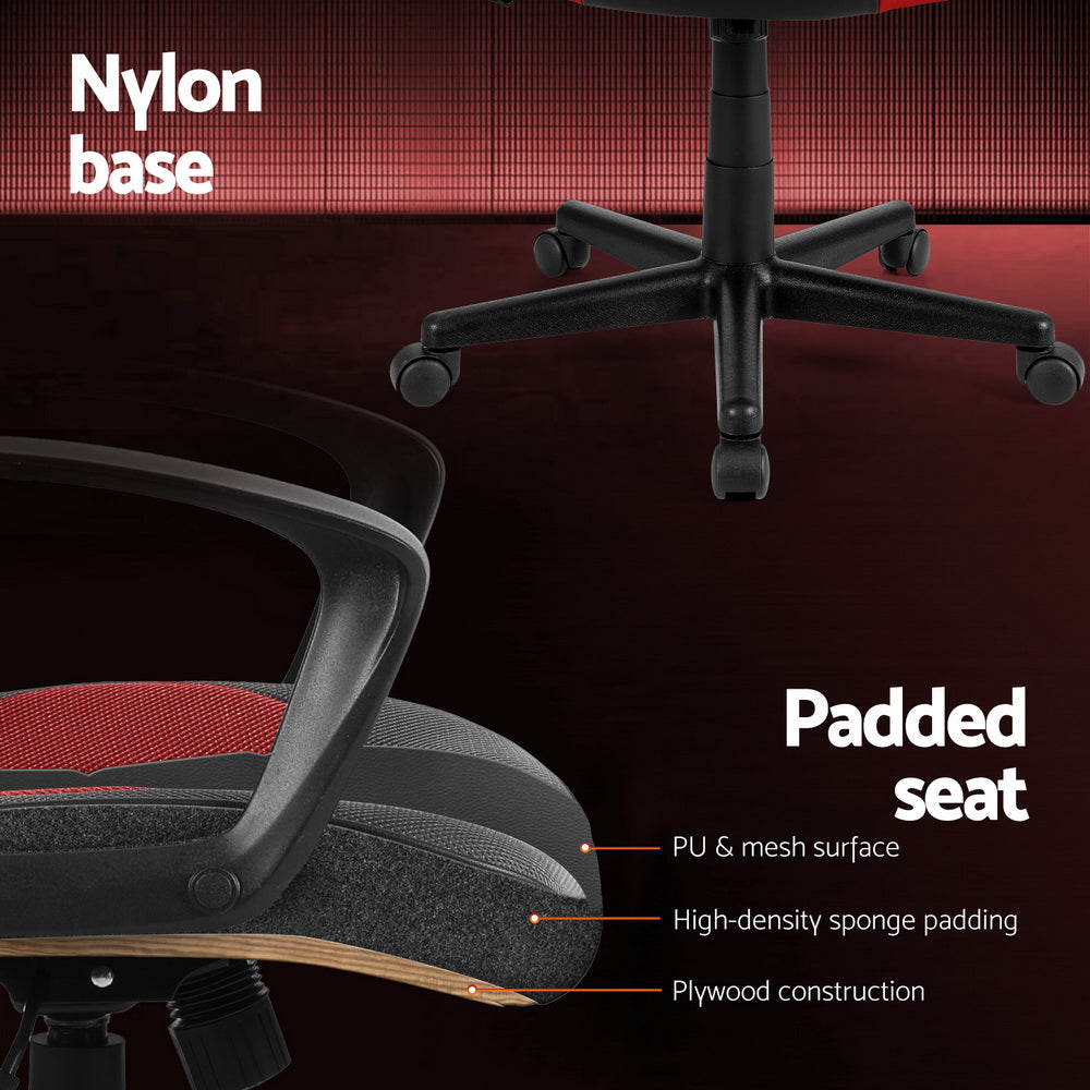 P&F ZennHome Gaming Office Chair Computer Chairs Red