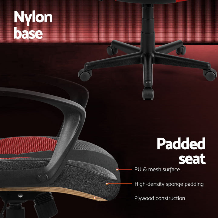 P&F ZennHome Gaming Office Chair Computer Chairs Red