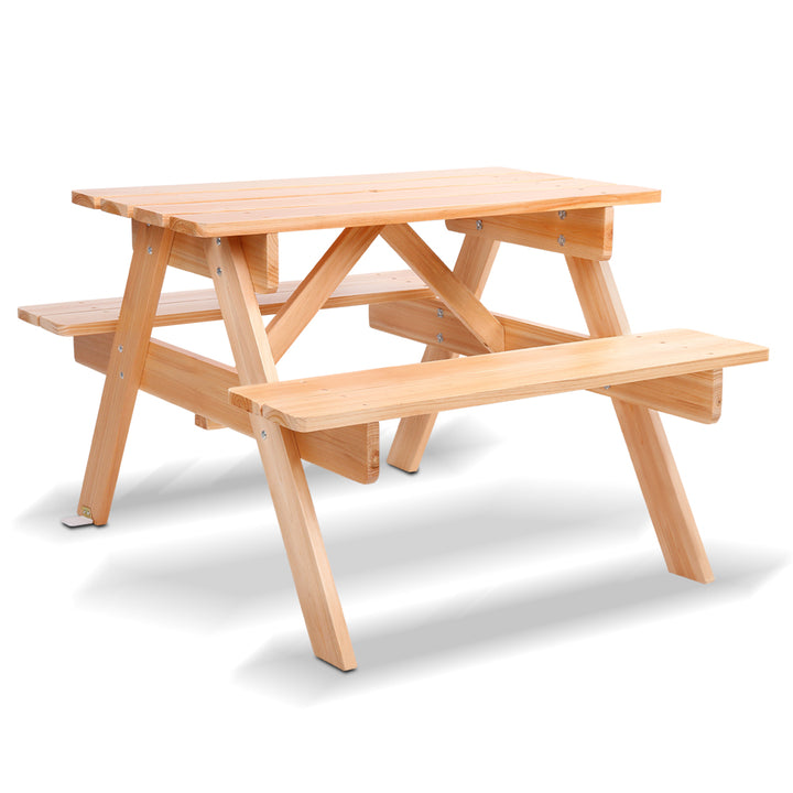 P&F KidZee Kids Outdoor Table and Chairs Picnic Bench Set Children Wooden