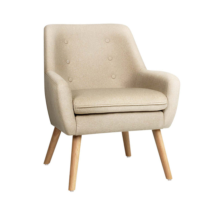 P&F ZennHome Fabric Dining Armchair - Beige