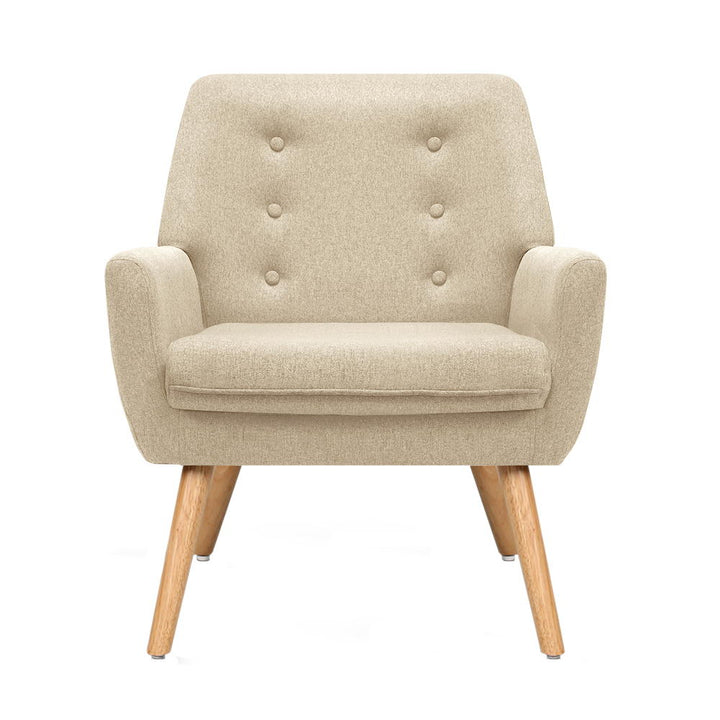 P&F ZennHome Fabric Dining Armchair - Beige