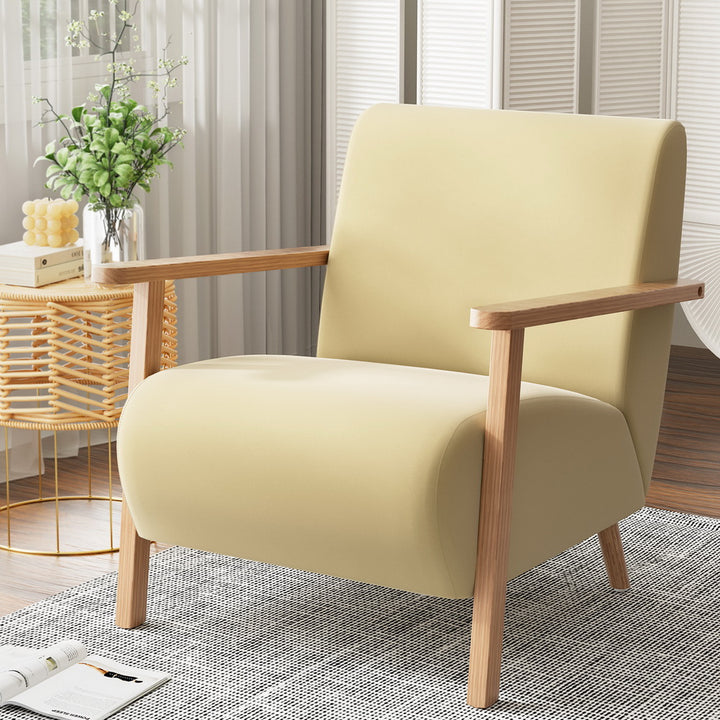 P&F ZennHome Armchair Velvet Yellow Olie