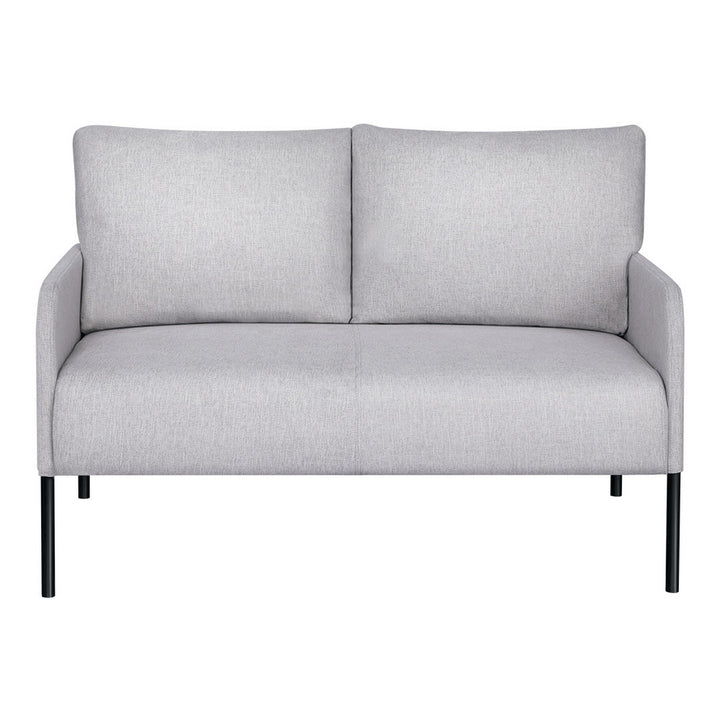 P&F ZennHome Armchair 2-Seater Sofa Accent Chair Loveseat Grey Linen Fabric Metal Leg