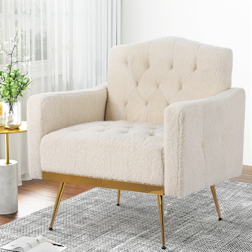 P&F ZennHome Armchair Boucle Beige Nicole