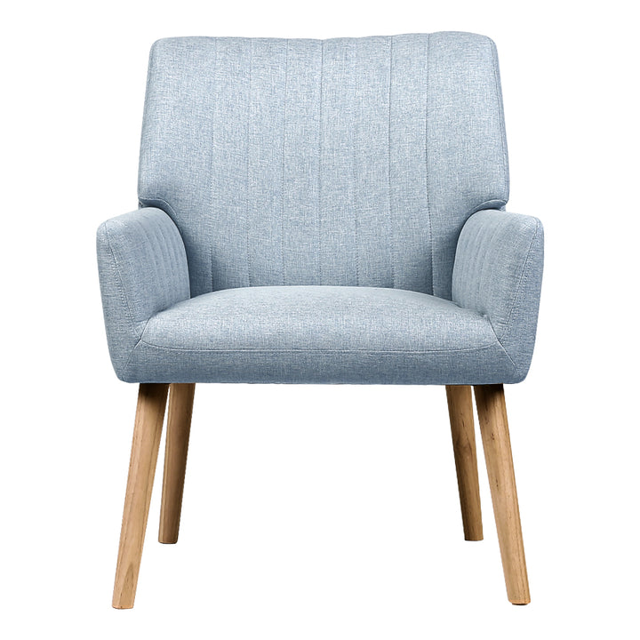 P&F ZennHome Armchair Fabric Blue Grey Sebastini