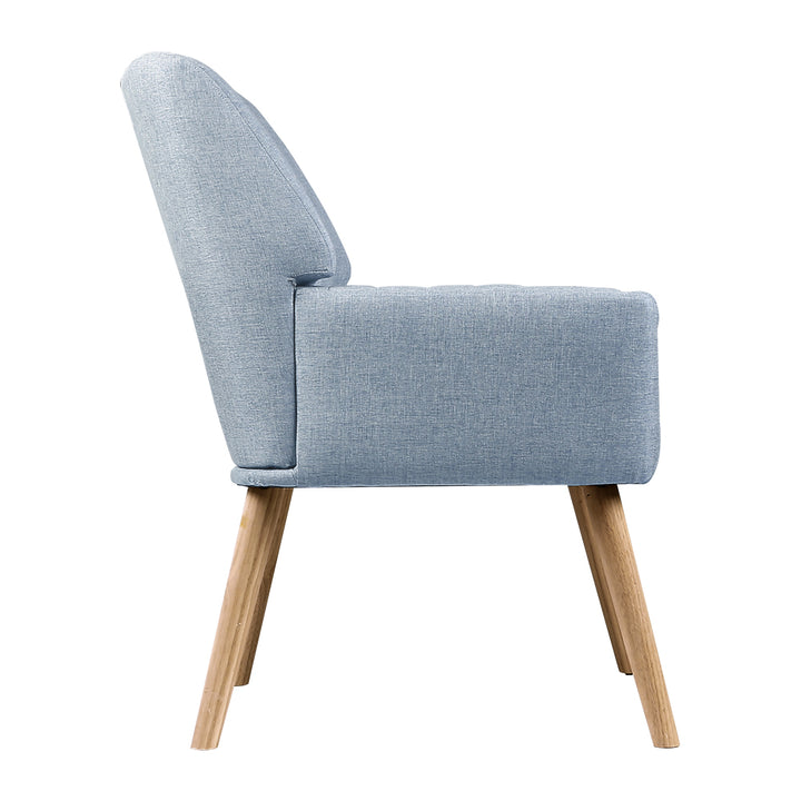 P&F ZennHome Armchair Fabric Blue Grey Sebastini