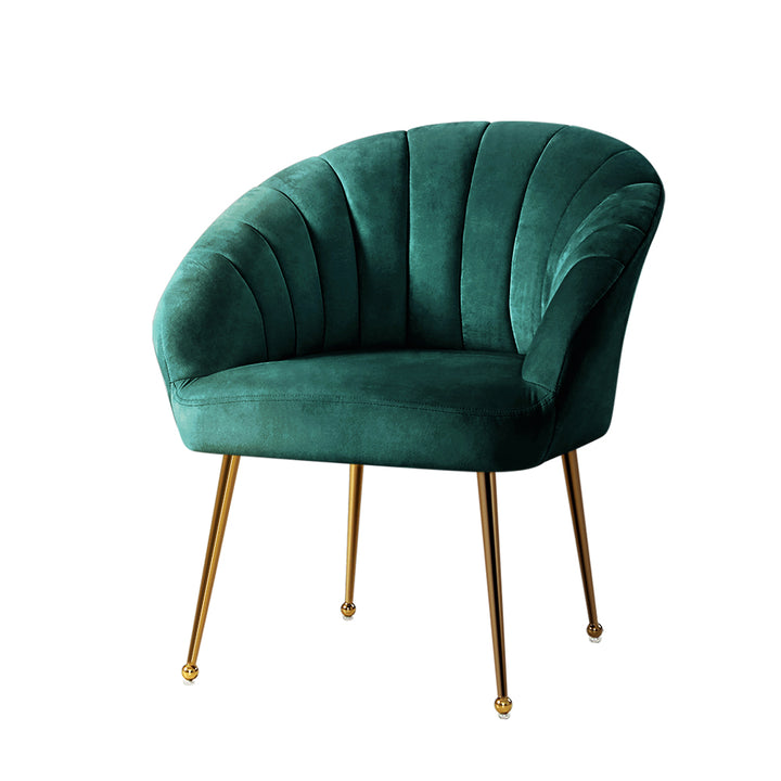 P&F ZennHome Armchair Velvet Green Eloise