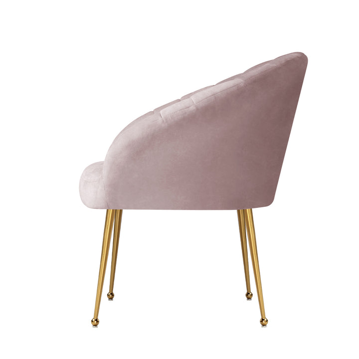 P&F ZennHome Armchair Velvet Pink Eloise