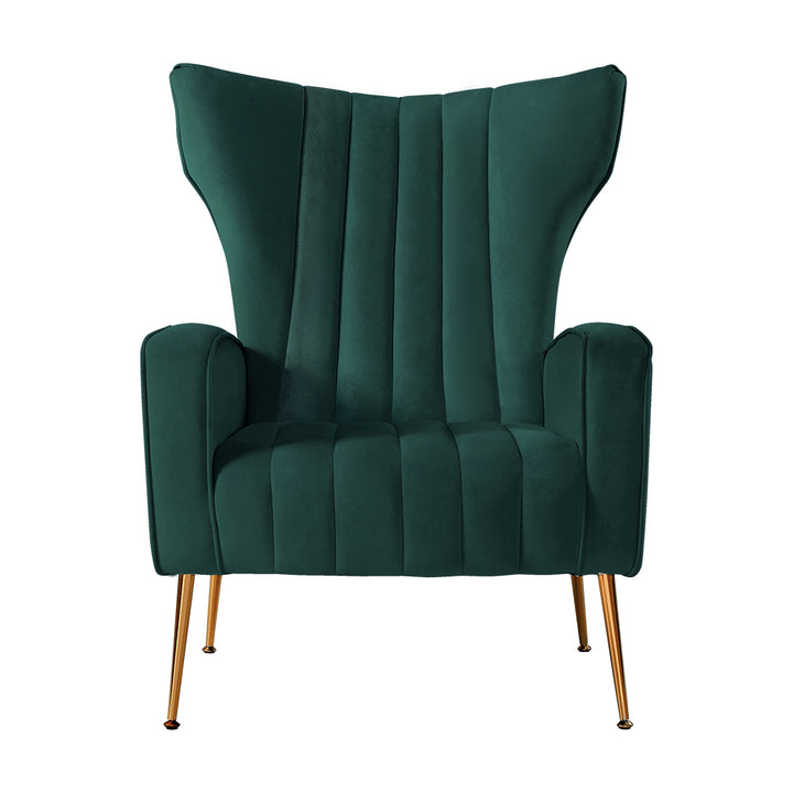 P&F ZennHome Armchair Green Velvet Kate