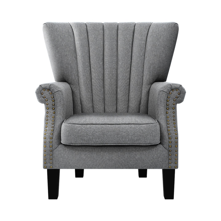 P&F ZennHome Armchair Wingback Grey Andrew