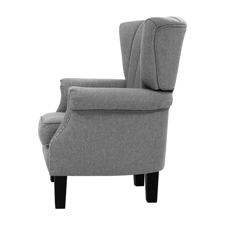 P&F ZennHome Armchair Wingback Grey Andrew