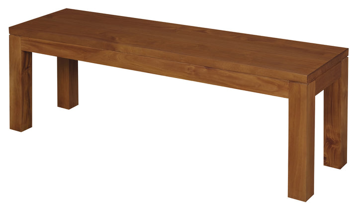 P&F ZennHome Rela Solid Mahogany Timber Bench (Light Pecan)