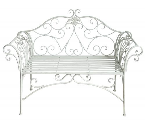 P&F ZennHome Crystal Bench Antique White