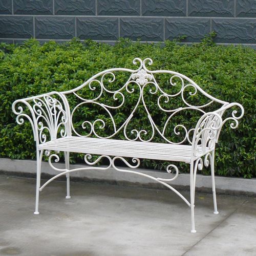 P&F ZennHome Crystal Bench Antique White