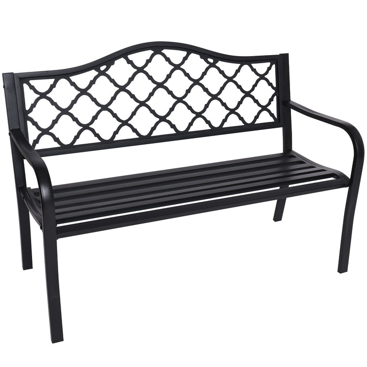 P&F ZennHome Steel Outdoor Garden Bench - Elegant