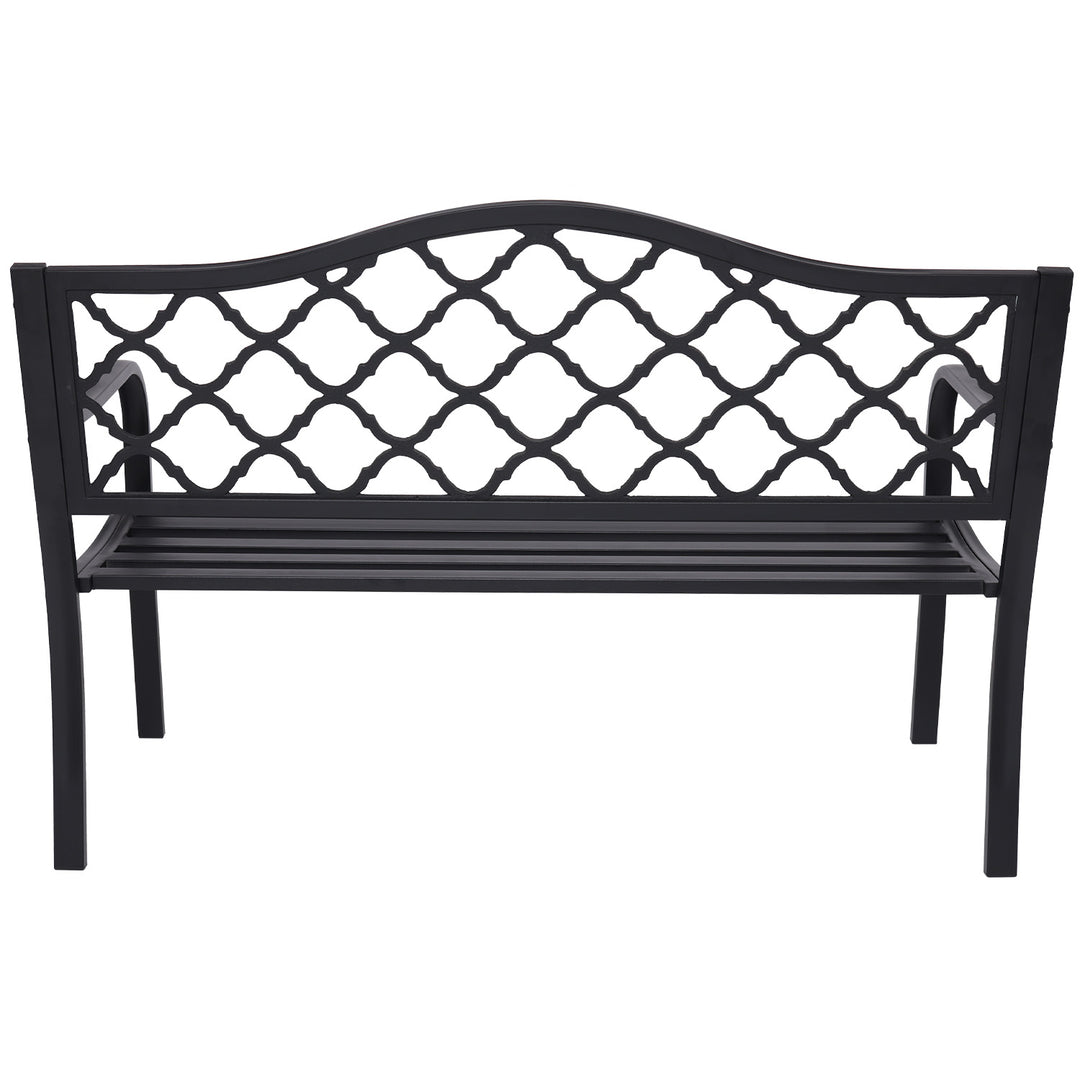 P&F ZennHome Steel Outdoor Garden Bench - Elegant