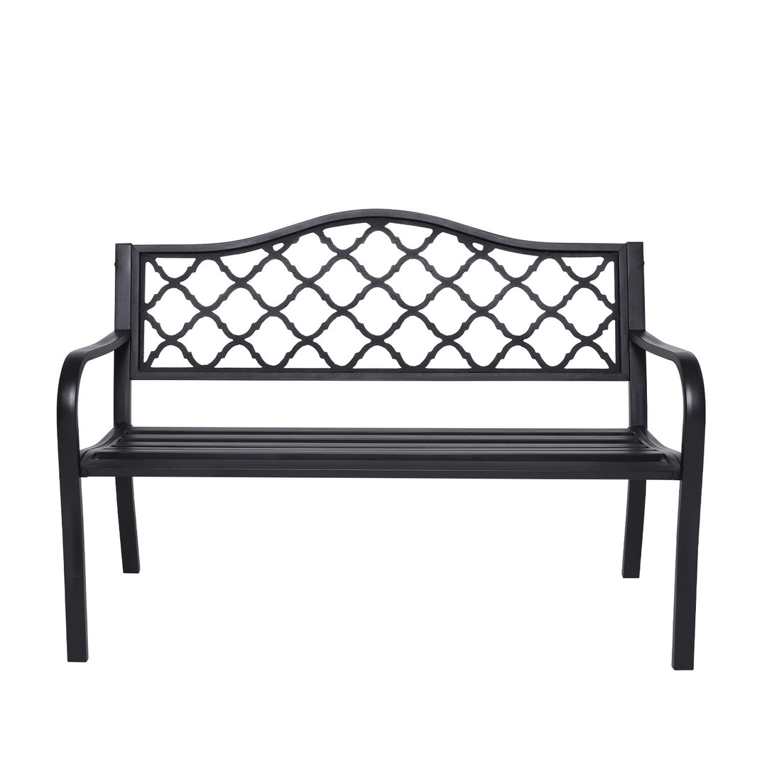 P&F ZennHome Steel Outdoor Garden Bench - Elegant