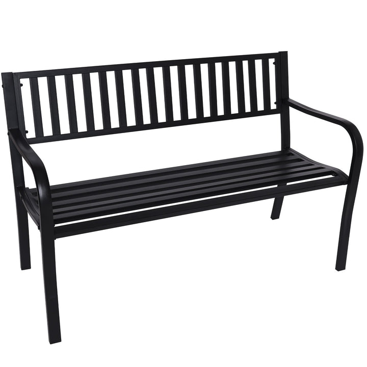 P&F ZennHome Steel Outdoor Garden Bench - Modern