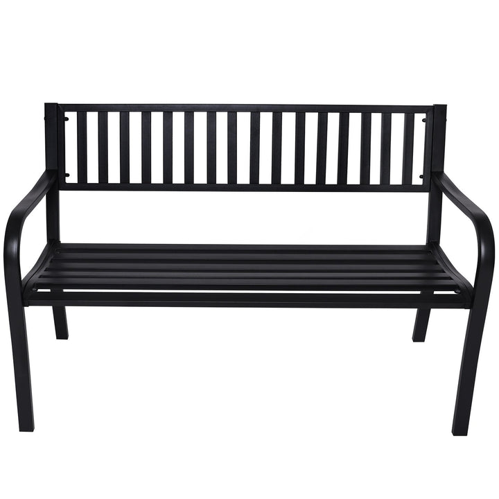 P&F ZennHome Steel Outdoor Garden Bench - Modern