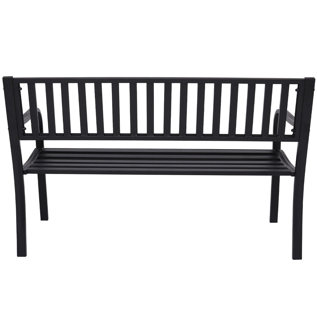 P&F ZennHome Steel Outdoor Garden Bench - Modern