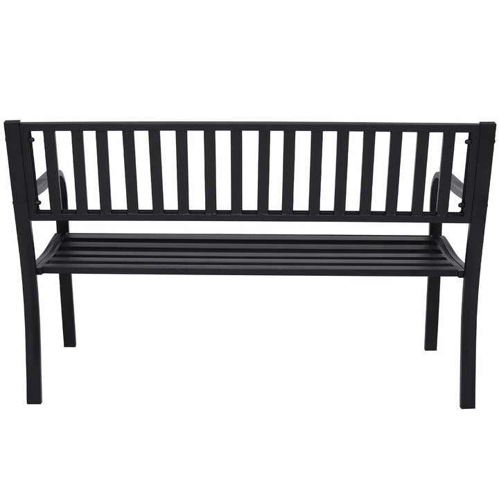 P&F ZennHome Steel Outdoor Garden Bench - Modern